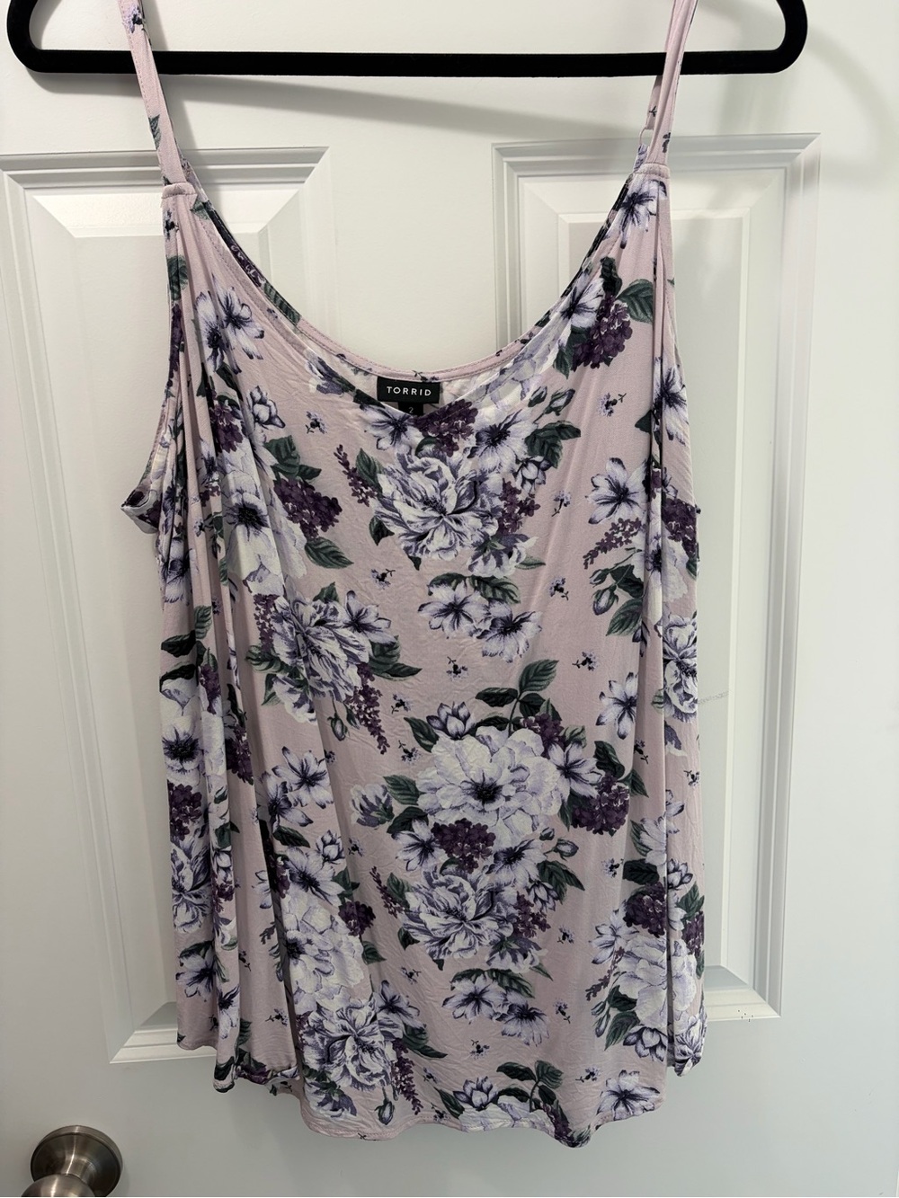 Torrid Purple & Lavender Floral Flowy Tank/Cami Size 2
